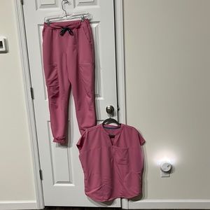 2 piece fabletics scrub set. Switched to different color at work.